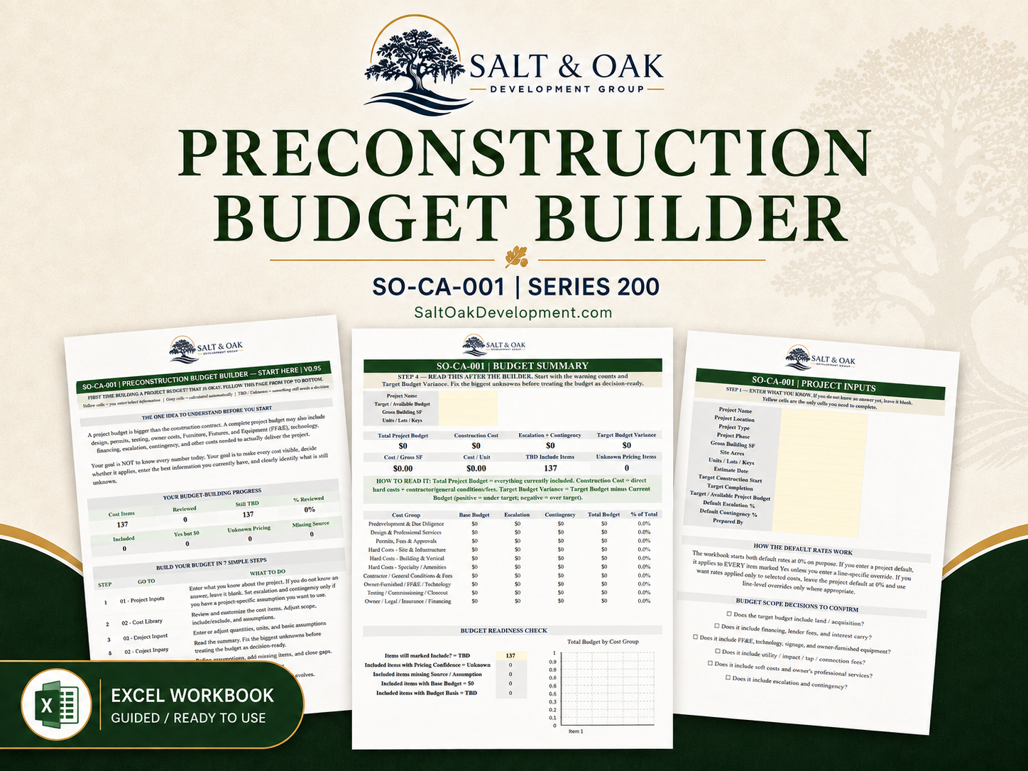 Salt & Oak Development - Preconstruction Budget Builder cover