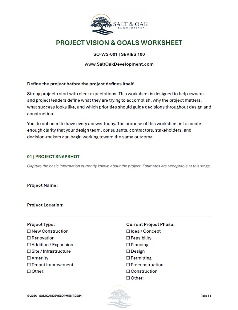Salt & Oak Development - Construction Project Startup Checklist preview