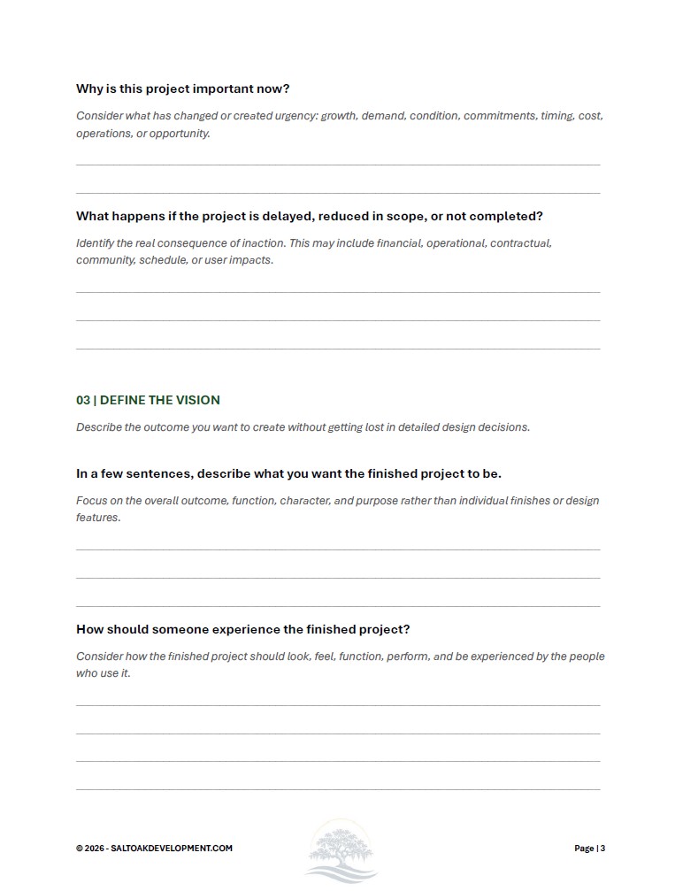 Salt & Oak Development - Construction Project Startup Checklist preview
